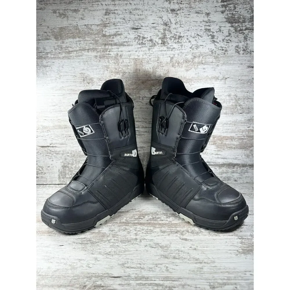 Men's Burton Moto Black Snowboarding Boots Sz 9 EUC!